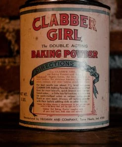 Antiques Early 1900's Clabber Girl Baking Powder Can Vintage