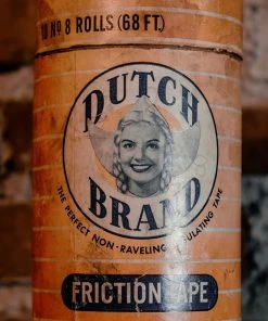 Antiques 1940's Dutch Brand Friction Tape Container - Jumbo Shop Package