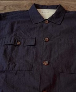 Universal Works - Dockside Overshirt In Navy Ripstop Cotton