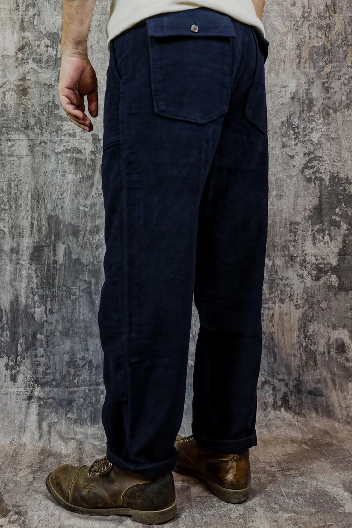 Universal Works - Fatigue Pant In Navy Moleskin 8 Universal Works - Fatigue Pant In Navy Moleskin
