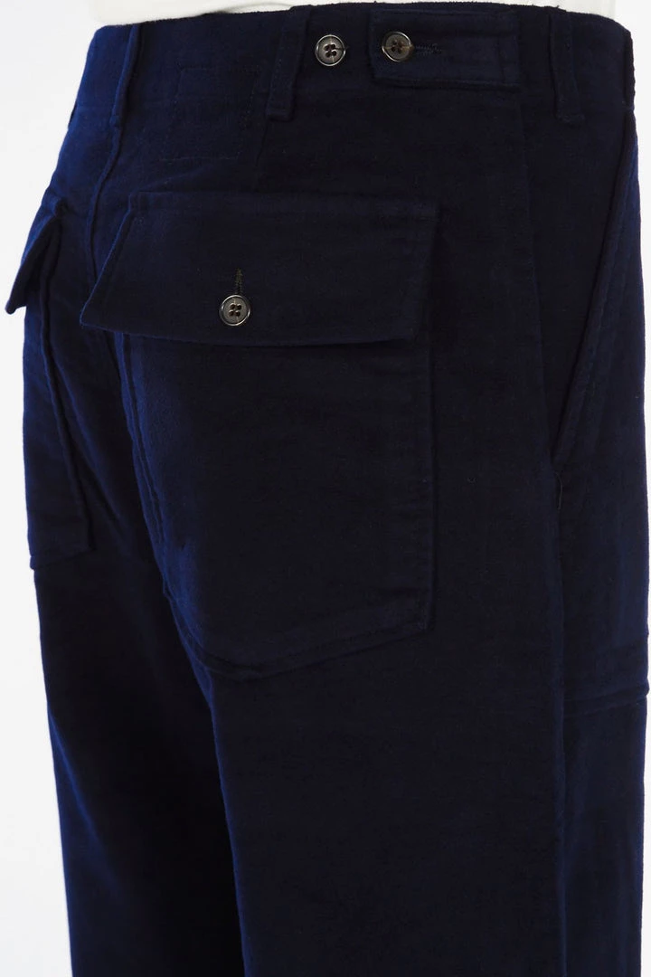 Universal Works - Fatigue Pant In Navy Moleskin 6 Universal Works - Fatigue Pant In Navy Moleskin