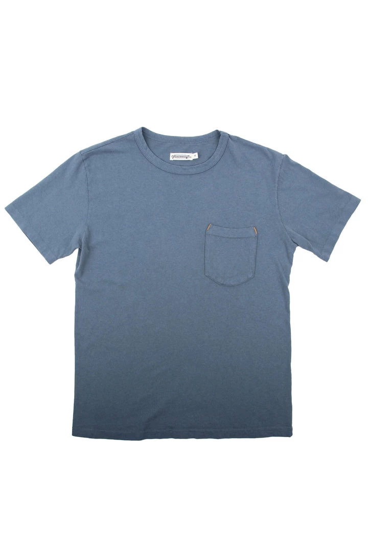 Freenote Cloth - 9 Ounce Pocket Tee - Faded Blue 7 Freenote Cloth - 9 Ounce Pocket Tee - Faded Blue