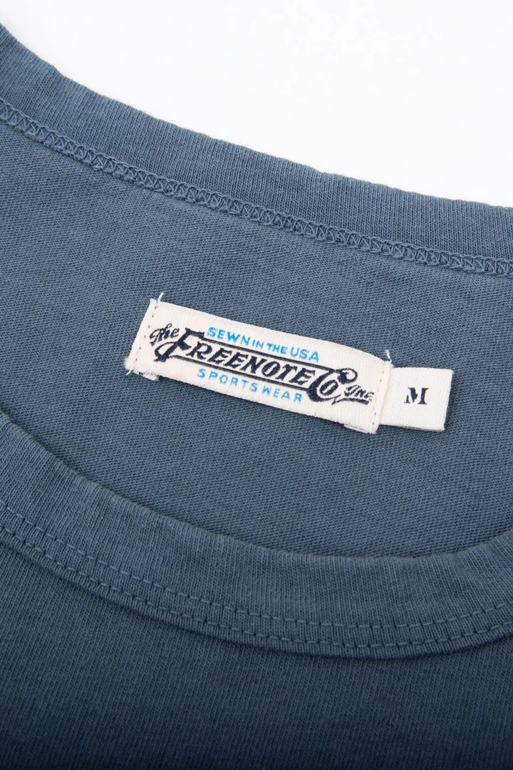 Freenote Cloth - 9 Ounce Pocket Tee - Faded Blue 4 Freenote Cloth - 9 Ounce Pocket Tee - Faded Blue