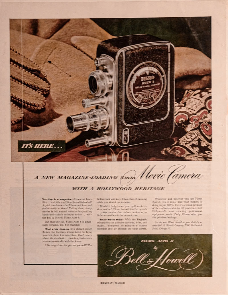 Antiques 1948 Bell & Howell Filmo Auto-8 Movie Camera Magazine Ad Antiques&Collectibles 4 Antiques 1948 Bell & Howell Filmo Auto-8 Movie Camera Magazine Ad Antiques&Collectibles