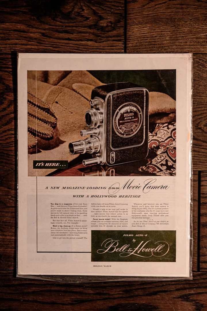 Antiques 1948 Bell & Howell Filmo Auto-8 Movie Camera Magazine Ad Antiques&Collectibles 3 Antiques 1948 Bell & Howell Filmo Auto-8 Movie Camera Magazine Ad Antiques&Collectibles
