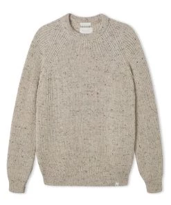 Peregrine - Ford Crew Jumper In Oatmeal Knitwear