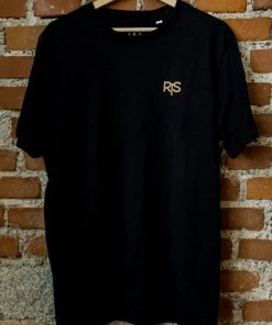 The Rugged Society - Stay Rugged - Heavy 220 G/M² Black 100% Organic Cotton Tee New