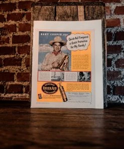 Antiques Antiques&Collectibles 1947 Gary Cooper For Quick Aid Fireguard Vintage Magazine Advertising