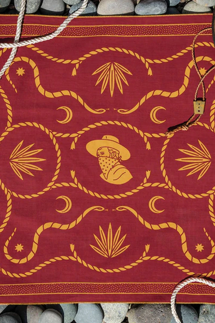 Bandits - Special Edition "Heritage" Bandana In Red New 3 Bandits - Special Edition "Heritage" Bandana In Red New