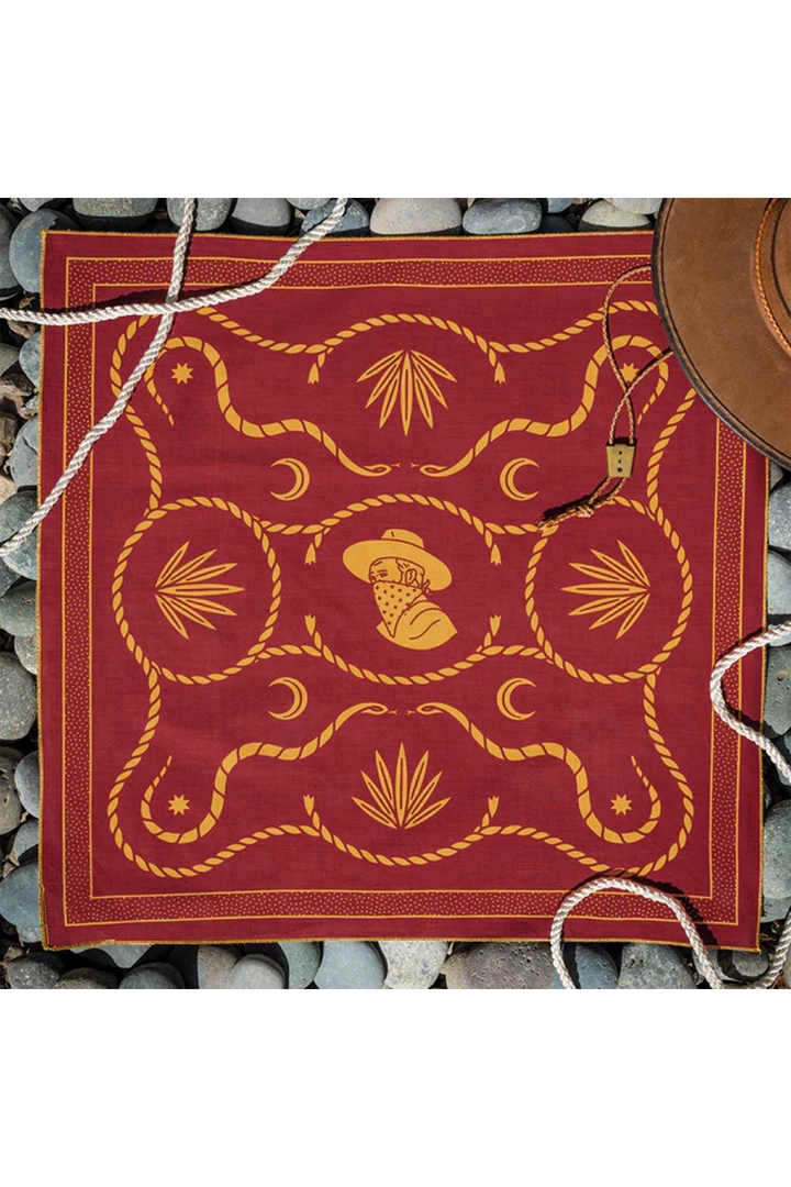 Bandits - Special Edition "Heritage" Bandana In Red New 4 Bandits - Special Edition "Heritage" Bandana In Red New