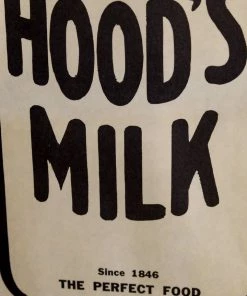 Antiques Antiques&Collectibles Rare 1950's Hood's Milk Vintage Paper Advertising Sign