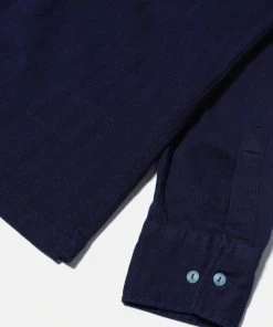 Universal Works - Treck Shirt In Indigo Herringbone Denim New 9 Universal Works - Treck Shirt In Indigo Herringbone Denim New