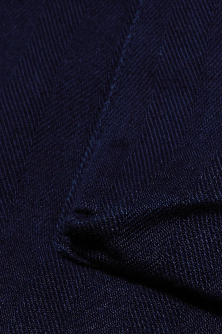 Universal Works - Treck Shirt In Indigo Herringbone Denim New 6 Universal Works - Treck Shirt In Indigo Herringbone Denim New