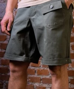 Workware - Combat Shorts In Green Bottoms