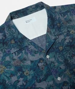 Universal Works - Camp Shirt In Indigo Jungle Chambray