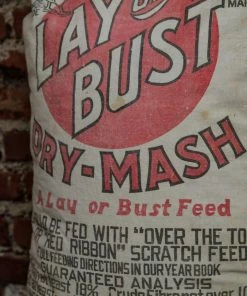 Antiques Antiques&Collectibles Vintage "Lay Or Bust" Poultry Feed Sack - Park&Pollard Co. Boston