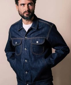 Benzak - 15 Oz. Lined Rider Jacket In Vintage Indigo Selvedge Outerwear&jackets