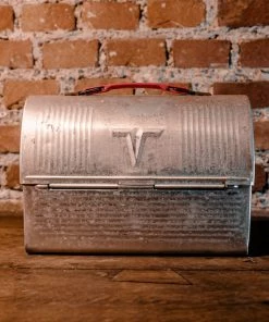 Antiques Antiques&Collectibles 1950's American Thermos Co. Aluminium Metal Worker Lunch Box Norwich Conn. USA