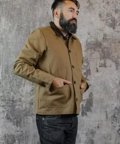 Bleu Blaton - French Chore Jacket In Caramel