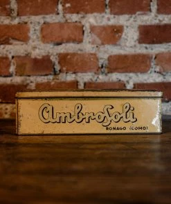 Antiques 1950's Candy Tin Box "Moretta" Ambrosoli