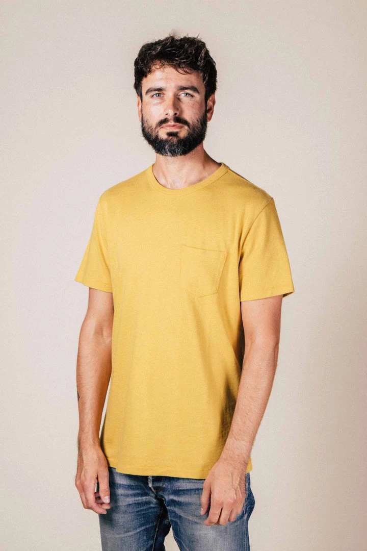 Benzak - BT-01 POCKET TEE Mustard Heavy Jersey New 3 Benzak - BT-01 POCKET TEE Mustard Heavy Jersey New