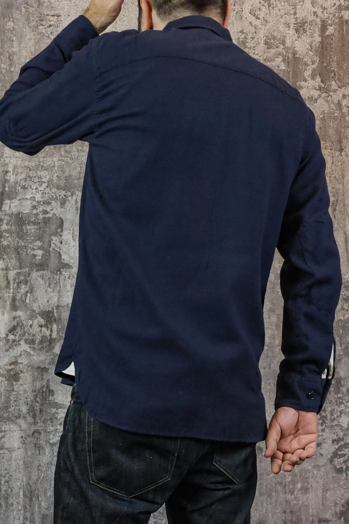 Shirts&Overshirts Universal Works - Worker Shirt In Navy Hudson Cotton 6 Shirts&Overshirts Universal Works - Worker Shirt In Navy Hudson Cotton