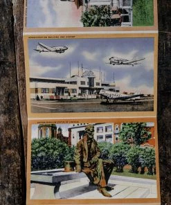 Antiques 1930/40's Lot N°2 - 3 Linen Souvenir Postcard Folders