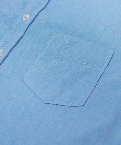 Universal Works - Everyday Shirt In Blue Organic Oxford Cotton New