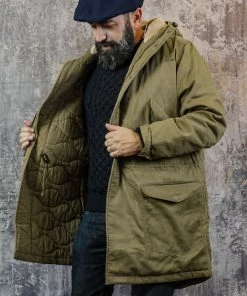 Universal Works - CW Parka In Dusky Green Aero Wax Cotton Outerwear&jackets