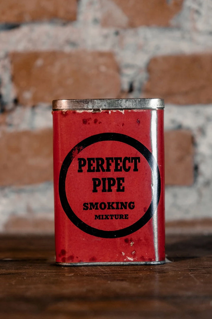 Antiques 1940's Perfect Pipe Mixture Tobacco Tin 3 Antiques 1940's Perfect Pipe Mixture Tobacco Tin