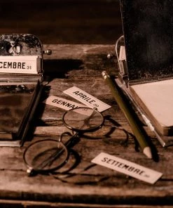 The Rugged Society Antique Metal "Monthly Calendar" / Bloc Note With Removable Month Labels (Italy) Antiques&Collectibles 10 The Rugged Society Antique Metal