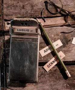 The Rugged Society Antique Metal "Monthly Calendar" / Bloc Note With Removable Month Labels (Italy) Antiques&Collectibles 9 The Rugged Society Antique Metal