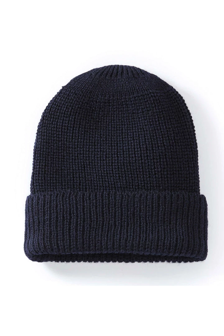Peregrine - Porter Ribbed Beanie In Navy 3 Peregrine - Porter Ribbed Beanie In Navy