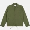 Universal Works - Porto Coach Jacket In Dark Olive Vintage Canvas 2 Universal Works - Porto Coach Jacket In Dark Olive Vintage Canvas