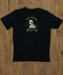 The Rugged Society - Stay Rugged - Heavy 220 G/M² Black 100% Organic Cotton Tee New