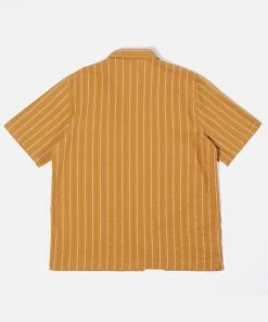 Universal Works - Road Shirt In Mustard Maui Stripe