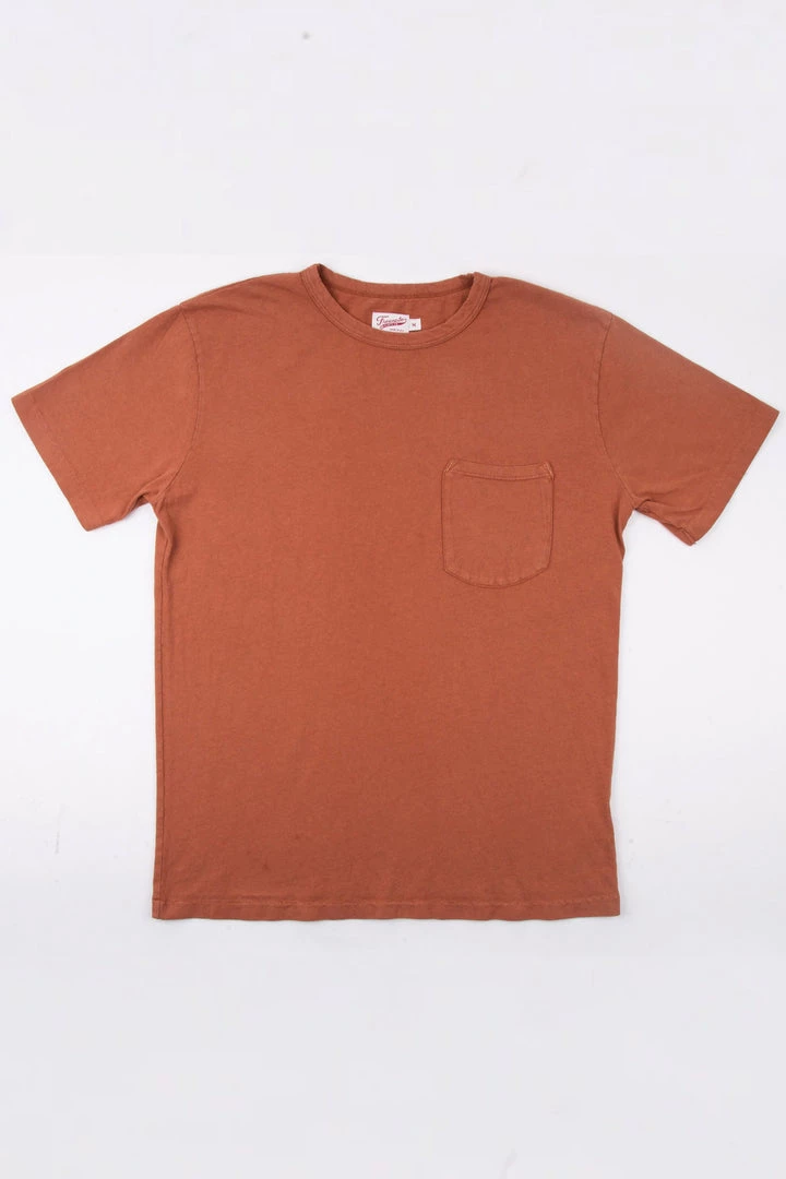Freenote Cloth - 9 Ounce Pocket Tee - Rust 3 Freenote Cloth - 9 Ounce Pocket Tee - Rust