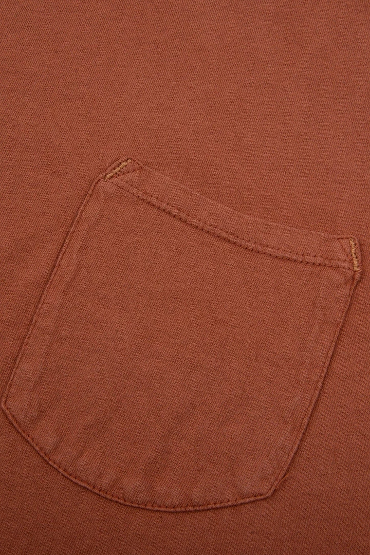 Freenote Cloth - 9 Ounce Pocket Tee - Rust 4 Freenote Cloth - 9 Ounce Pocket Tee - Rust