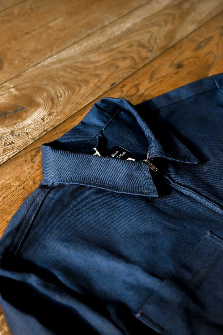 Bleu Blaton - Short Mechanic Worker Jacket In Navy 5 Bleu Blaton - Short Mechanic Worker Jacket In Navy