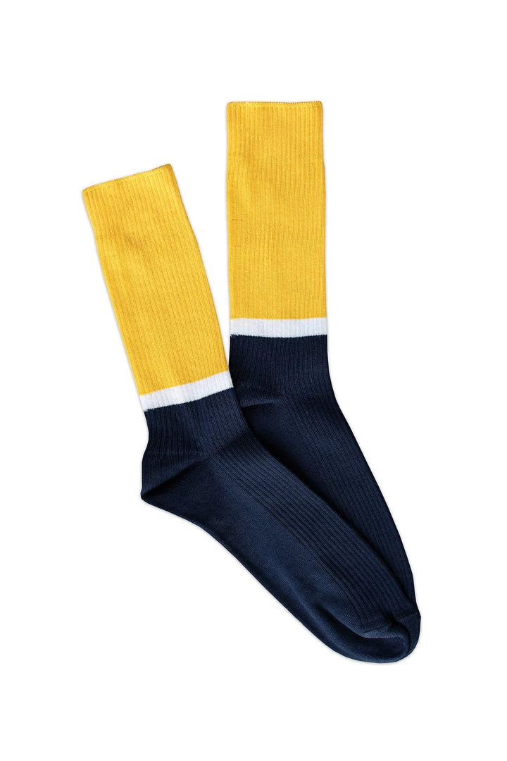 The Rugged Society Socks Heritage9.1 - Strati - Dark Blue And Yellow 3 The Rugged Society Socks Heritage9.1 - Strati - Dark Blue And Yellow