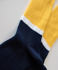 The Rugged Society Socks Heritage9.1 - Strati - Dark Blue And Yellow