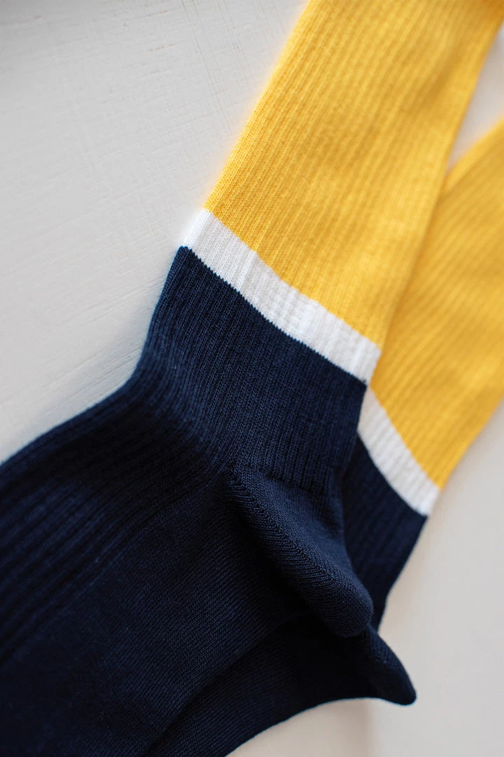 The Rugged Society Socks Heritage9.1 - Strati - Dark Blue And Yellow 4 The Rugged Society Socks Heritage9.1 - Strati - Dark Blue And Yellow