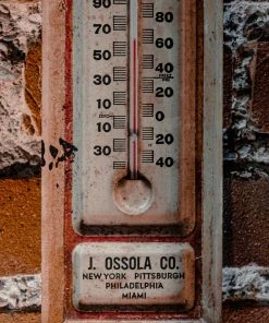 Antiques Antiques&Collectibles Torino Brand Vintage Working Thermometer J.Ossola
