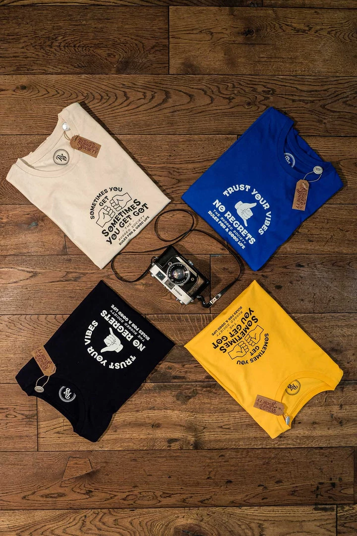 Tees The Rugged Society - Trust Your Vibes, No Regrets Tee - Royal Blue 7 Tees The Rugged Society - Trust Your Vibes, No Regrets Tee - Royal Blue