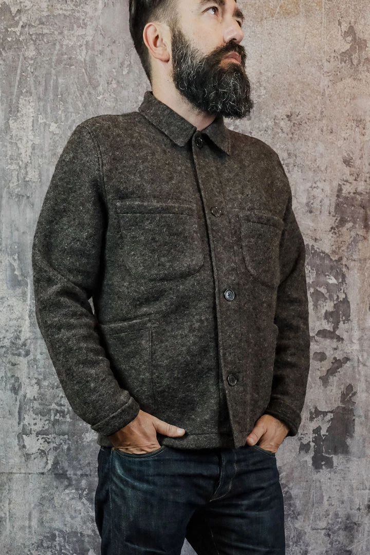 Universal Works - Lumber Jacket In Brown Wool Fleece Outerwear&jackets 3 Universal Works - Lumber Jacket In Brown Wool Fleece Outerwear&jackets