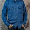 Shirts&Overshirts Universal Works - Worker Shirt In Washed Indigo Herringbone Denim 2 Shirts&Overshirts Universal Works - Worker Shirt In Washed Indigo Herringbone Denim