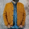Universal Works - Cardigan In Orange Tibet Fleece Knitwear 1 Universal Works - Cardigan In Orange Tibet Fleece Knitwear