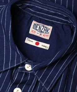 Benzak - BWS-02 UTILITY SHIRT 9 Oz. Wabash Indigo Selvedge Canvas