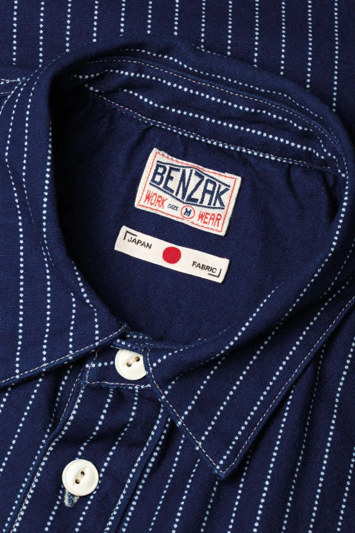 Benzak - BWS-02 UTILITY SHIRT 9 Oz. Wabash Indigo Selvedge Canvas 4 Benzak - BWS-02 UTILITY SHIRT 9 Oz. Wabash Indigo Selvedge Canvas