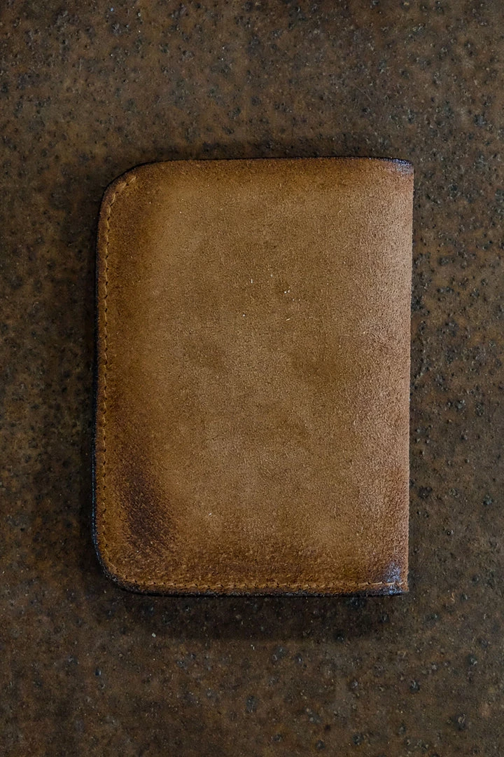 Alberto Luti - Suede Leather Wallet In Tobacco 4 Alberto Luti - Suede Leather Wallet In Tobacco